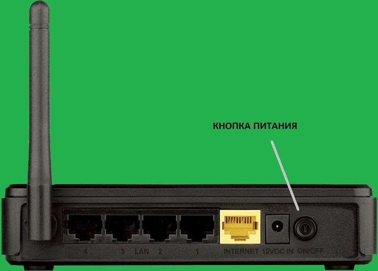 Настройка Wi-Fi роутера D-Link DIR-300 - кнопка включения
