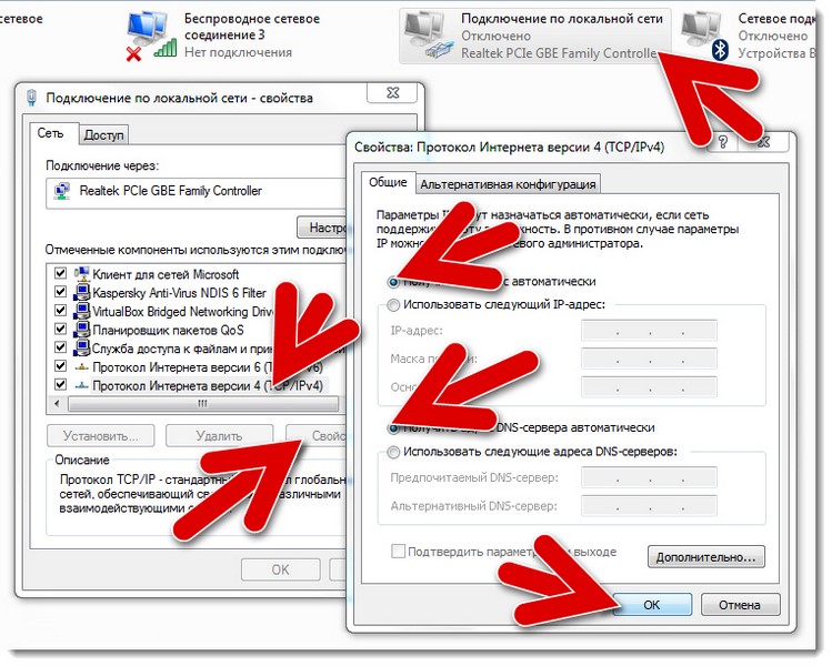 свойства интернет-протокола и версия 4